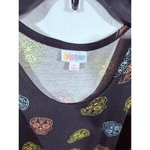 Lularoe Tank‎ Top Size Small Black Sugar Skulls